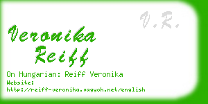 veronika reiff business card